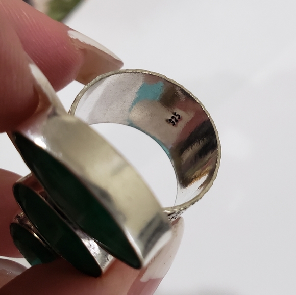 Sakota, Emerald gemstone 925 silver ring - Picture 9 of 15
